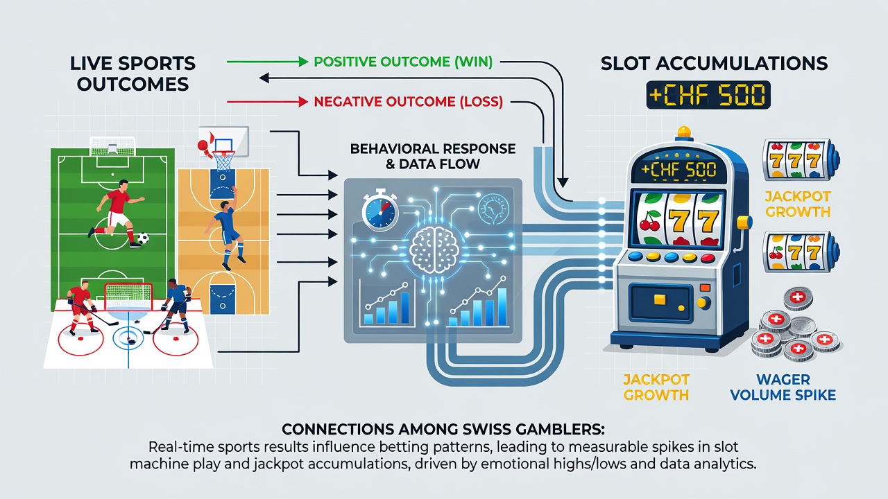Data visualization showing correlations between Swiss sports events adn slot accumulation trends